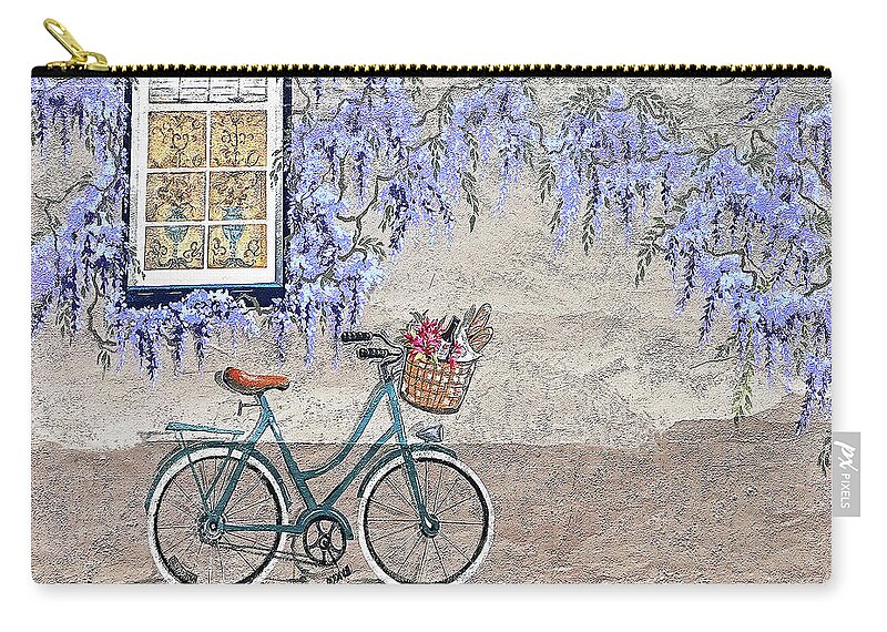 Annapolis Zip Pouch featuring the photograph On the Wall by Carl Sheffer