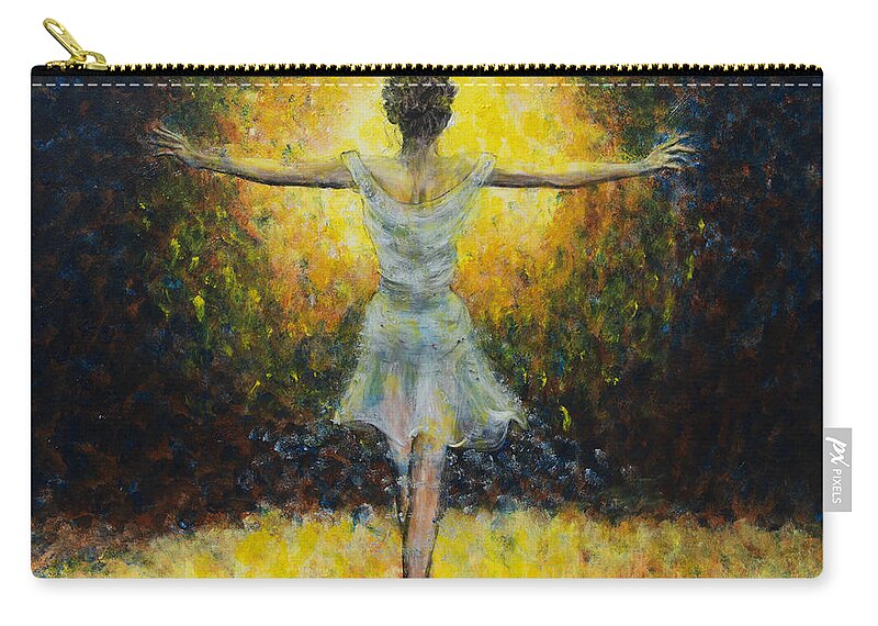 Dancer Zip Pouch featuring the painting Once In A Lifetime by Nik Helbig