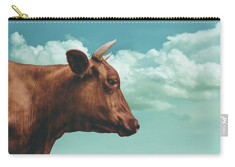 Animal Zip Pouch featuring the photograph One Fine Day by Laura Fasulo
