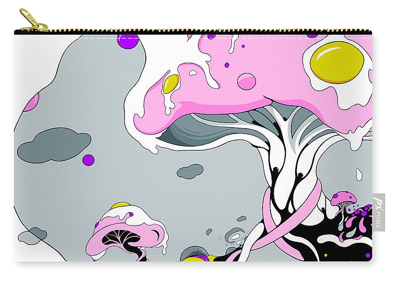 Mushrooms Carry-all Pouch featuring the digital art Oospore by Craig Tilley