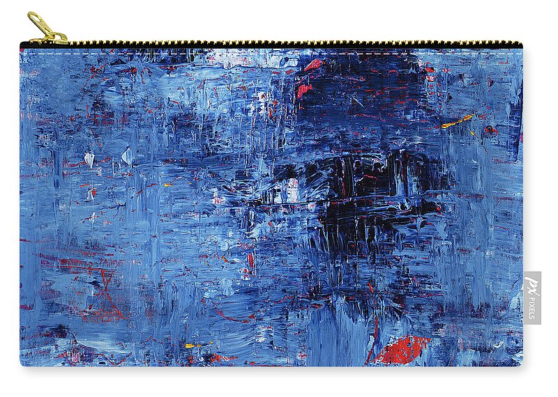 Abstract Zip Pouch featuring the painting Open Heart 6 by Angela Bushman