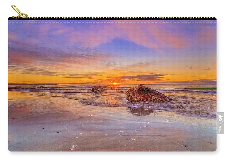 Wells Beach Zip Pouch featuring the photograph Open Your Heart by Penny Polakoff