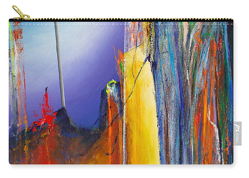 Derek Kaplan Carry-all Pouch featuring the painting Opt.2.21 'See you In My Dreams' by Derek Kaplan