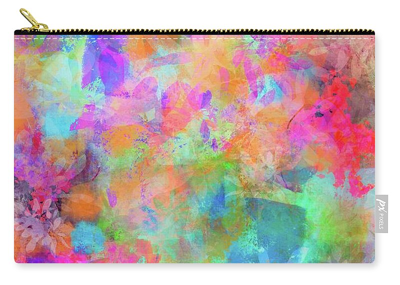 Floral Zip Pouch featuring the painting Opulent by Robin Mead