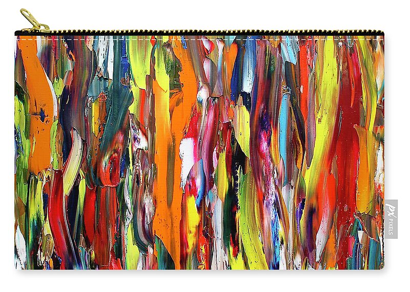 Abstract Carry-all Pouch featuring the painting Orange Delight by Teresa Moerer