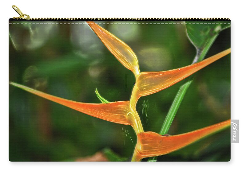 Orange Flower Zip Pouch featuring the photograph Orange Flower at Botanical Gardens by Cordia Murphy