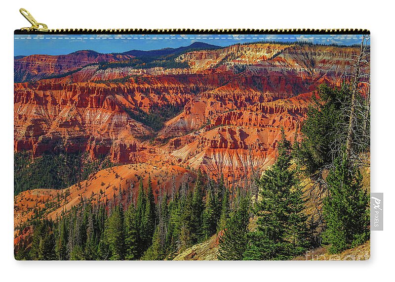 Landscape Zip Pouch featuring the photograph Orange Land by Seth Betterly