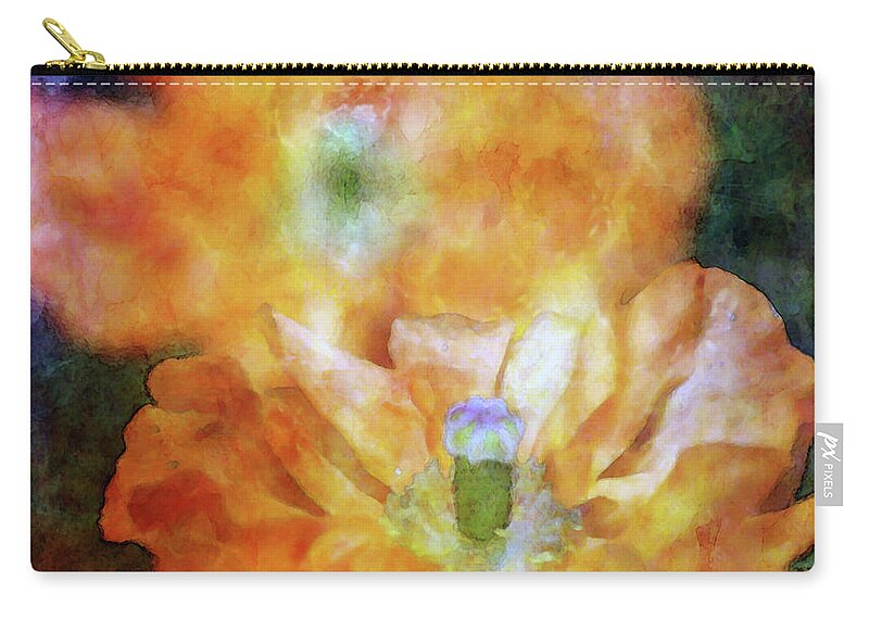 Impressionist Zip Pouch featuring the photograph Orange Tissue 7495 IDP_2 by Steven Ward
