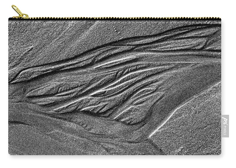 Organic Zip Pouch featuring the photograph Sand Flow by Brett Harvey