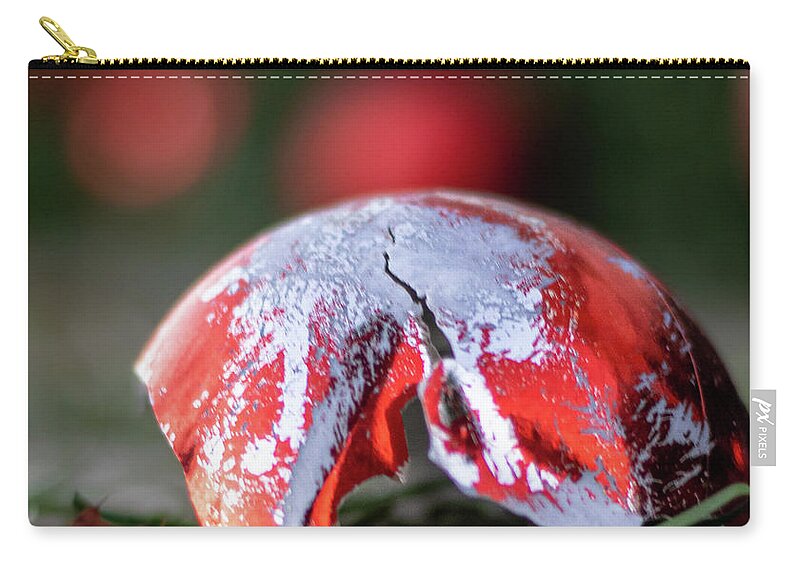 Decoration Zip Pouch featuring the photograph Ornament Down by Rick Nelson