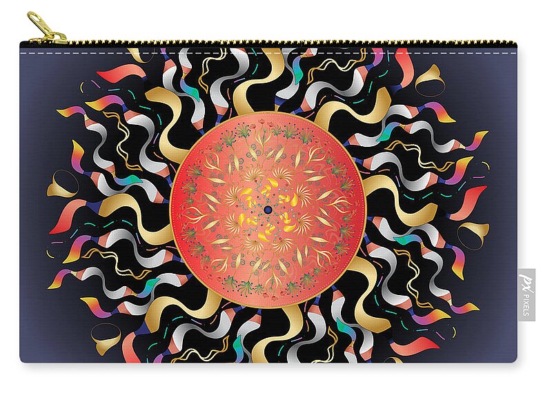 Mandala Zip Pouch featuring the digital art Ornativo Vero Circulus No 4195 by Alan Bennington