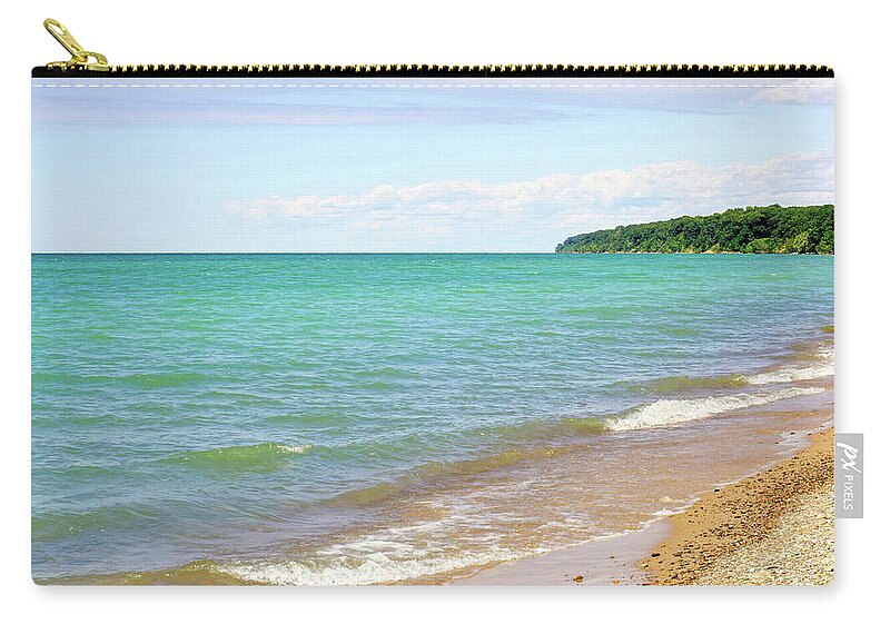 Beach Zip Pouch featuring the photograph Our Happy Place by Kathi Mirto