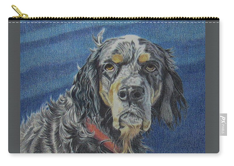 Dog Zip Pouch featuring the drawing Out Boating by Kelly Speros