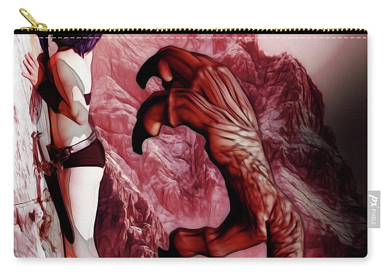 Fantasy Zip Pouch featuring the photograph Out of Reach by Jon Volden