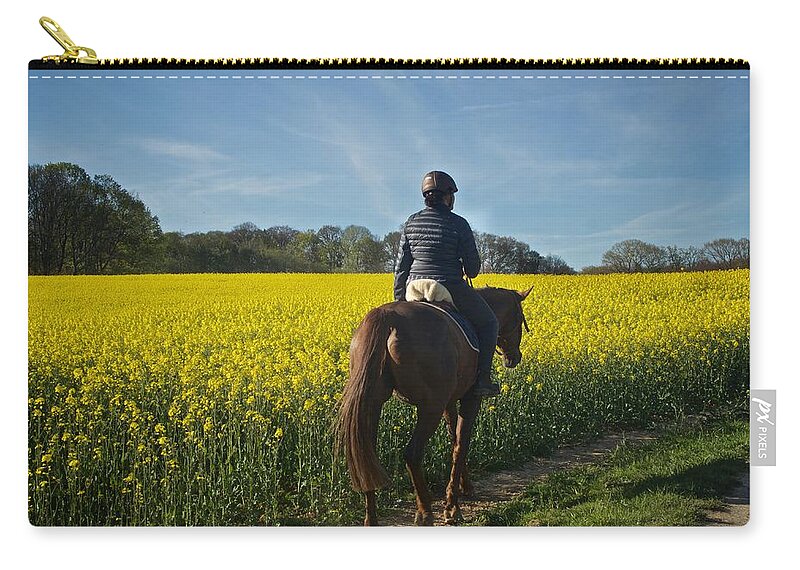 Horse Zip Pouch featuring the photograph Out Strolling by Richard Cummings