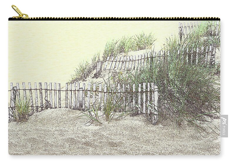 North Carolina Zip Pouch featuring the photograph Outer Banks Shore by Minnie Gallman