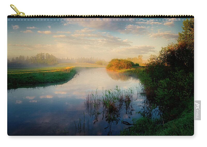 Landscape Zip Pouch featuring the photograph Over the River by Dan Jurak