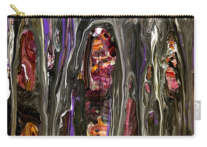  Zip Pouch featuring the painting Overwhelming Ennui by Rein Nomm