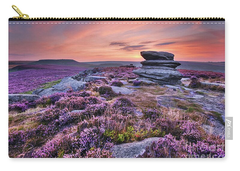 Flower Zip Pouch featuring the photograph Owler Tor 49.0 by Yhun Suarez