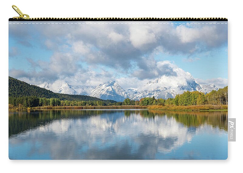 Tetons Zip Pouch featuring the photograph Oxbow Bend by Mary Hone