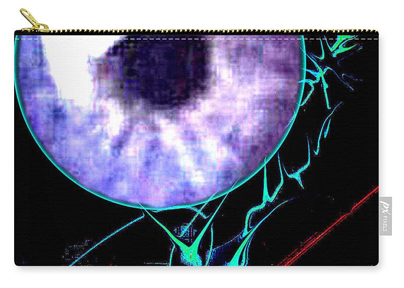  Zip Pouch featuring the digital art Oxygene Part 1 2020 Master by The Lovelock experience