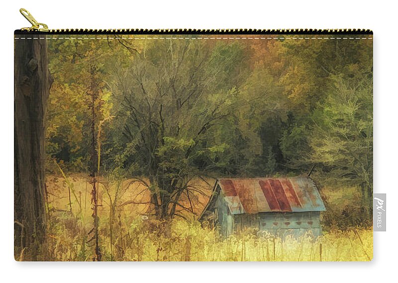 Autumn Zip Pouch featuring the photograph Ozarks Autumn by Linda Shannon Morgan