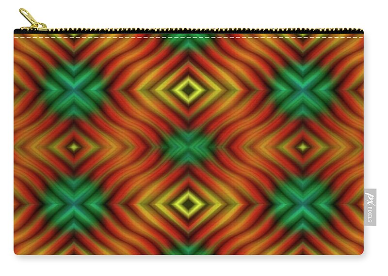 Colorful Abstract Zip Pouch featuring the digital art P C Abstract 51 by Mike McGlothlen