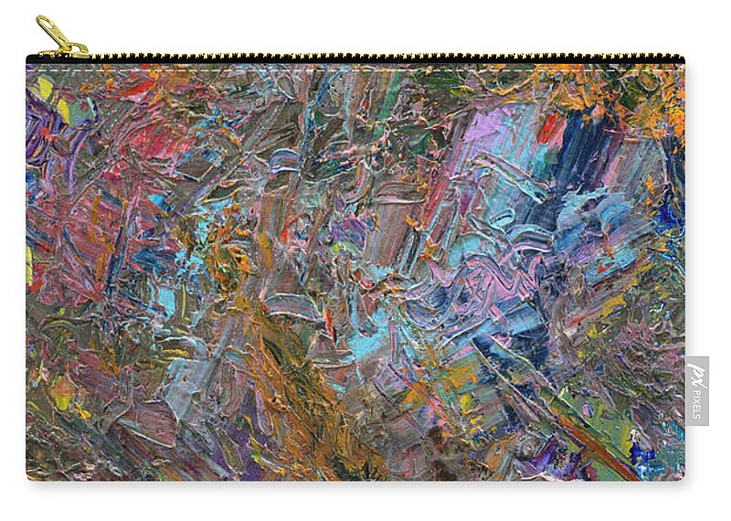 Abstract Zip Pouch featuring the painting Paint Number 26 by James W Johnson