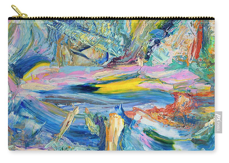 Abstract Zip Pouch featuring the painting Paint number 31 by James W Johnson