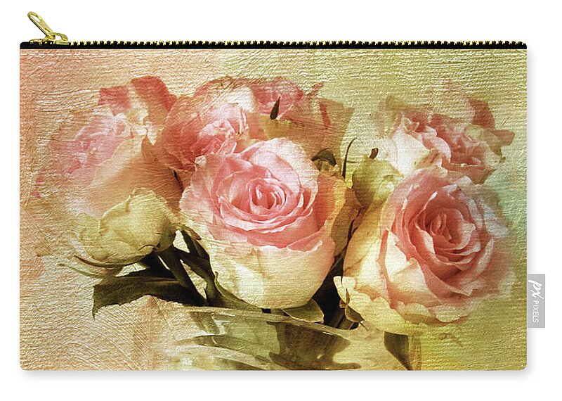 Flowers Zip Pouch featuring the photograph Painted Roses by Jessica Jenney