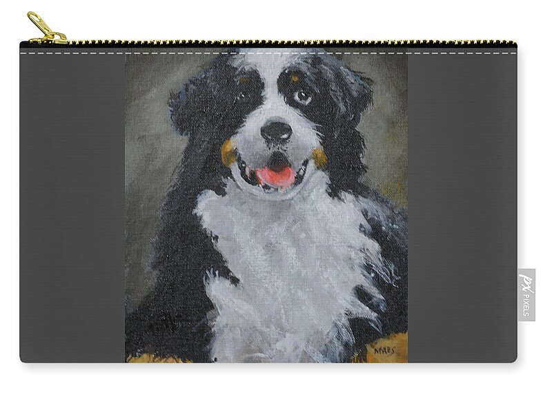 Walt Maes Zip Pouch featuring the painting pal by Walt Maes