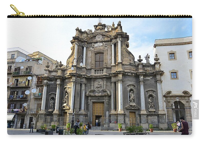 Palermo Carry-all Pouch featuring the photograph Palermo, Sicily by Regina Muscarella