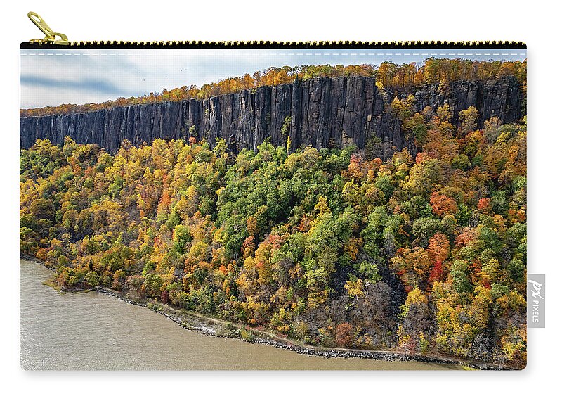 Autumn Zip Pouch featuring the photograph Palisade Cliffs in Autumn 2 by Kevin Suttlehan
