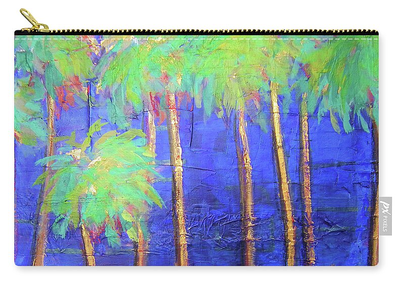 Palm Springs Zip Pouch featuring the painting Palm Springs Getaway II by Kristen Abrahamson