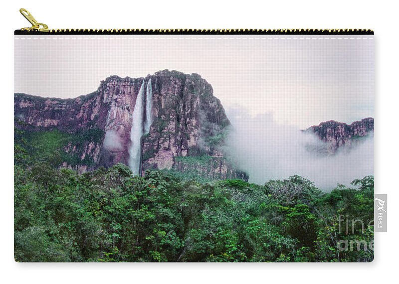 Dave Welling Carry-all Pouch featuring the photograph Panorama Angel Falls Canaima Np Venezuela by Dave Welling