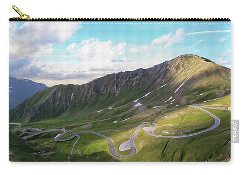 Alpine Zip Pouch featuring the photograph Grossglockner High Alpine Road by Vaclav Sonnek