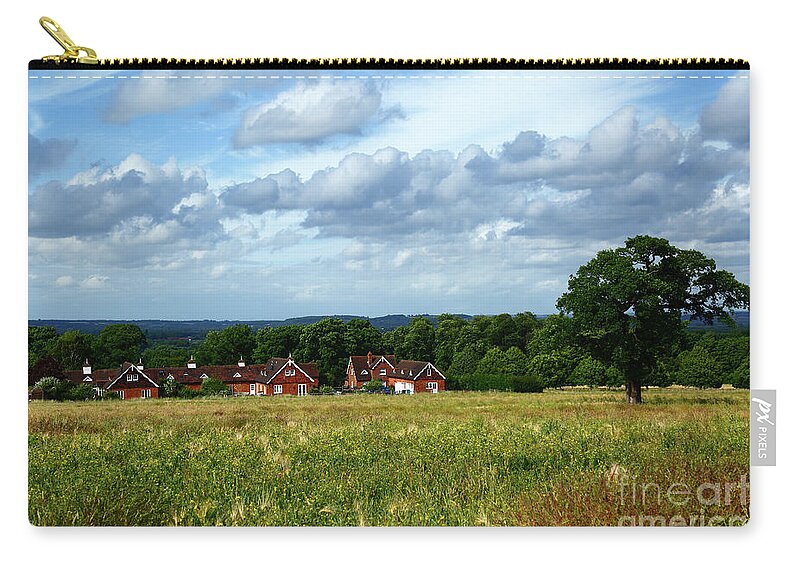 English Countryside Zip Pouch featuring the photograph Panorama of the former Somerhill Estate Kent England by James Brunker