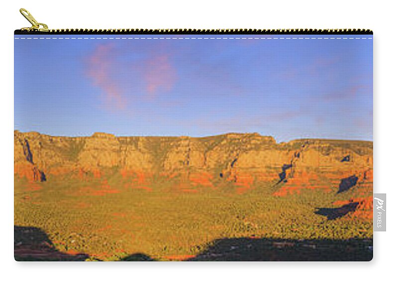 Color Image Zip Pouch featuring the photograph Panoramic image from Sedona by Henk Meijer Photography