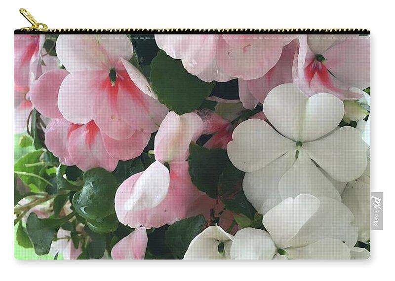 Flowers Zip Pouch featuring the photograph Pansies by Pour Your heART Out Artworks