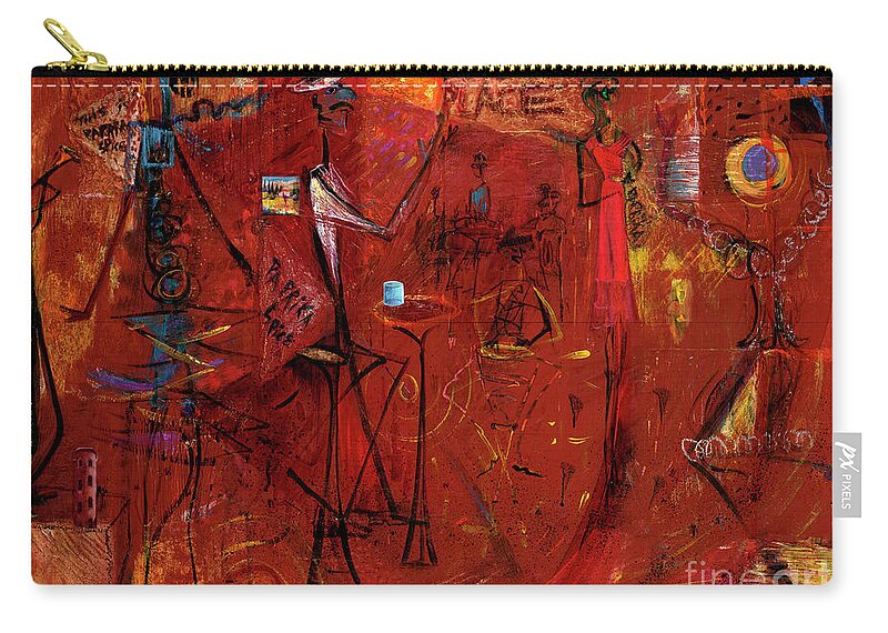Paprika's Place Zip Pouch featuring the painting Paprika's Place by Cherie Salerno