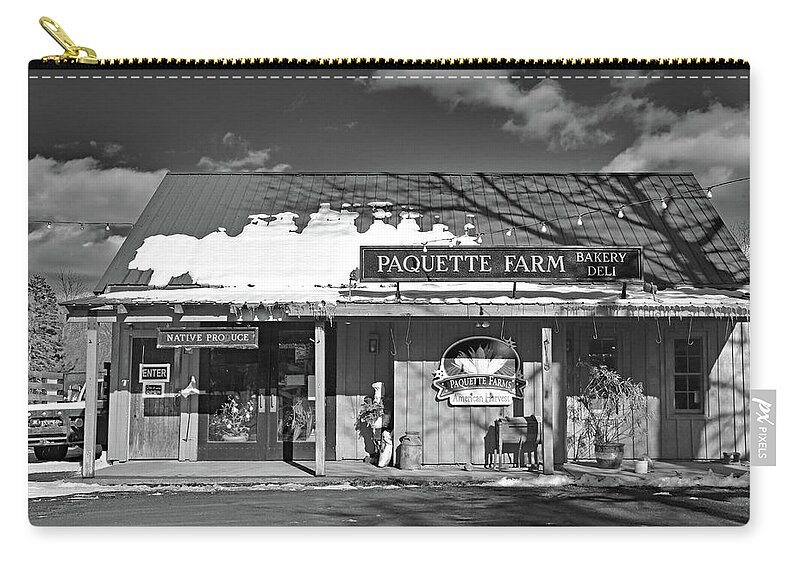 Paquette Zip Pouch featuring the photograph Paquette Farm by Monika Salvan