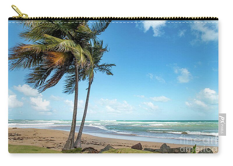 Piñones Zip Pouch featuring the photograph Paradise on the Coast, Pinones, Puerto Rico by Beachtown Views