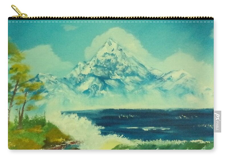 Seascape Zip Pouch featuring the painting Paradise Painting # 356 by Donald Northup