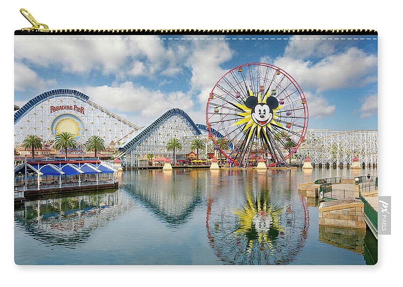 Paradise Zip Pouch featuring the photograph Paradise Pier by Ricky Barnard
