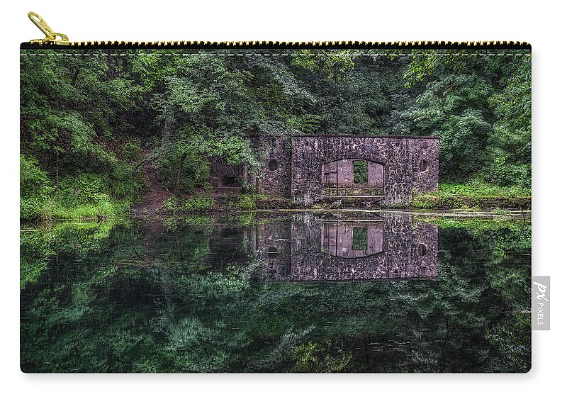 Paradise Springs Zip Pouch featuring the photograph Paradise Reflections by Brad Bellisle