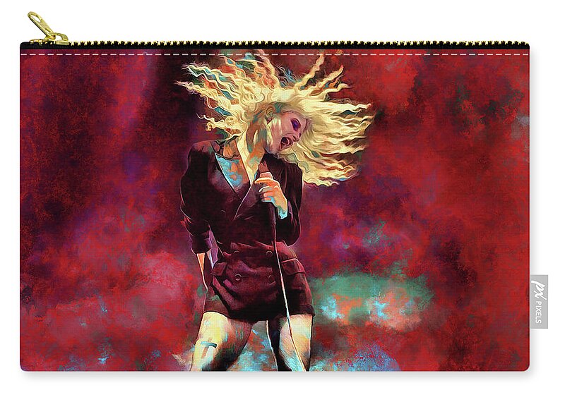 Paramore Rock Band Zip Pouch featuring the mixed media Paramore Hayley Williams Art Careful by The Rocker Chic
