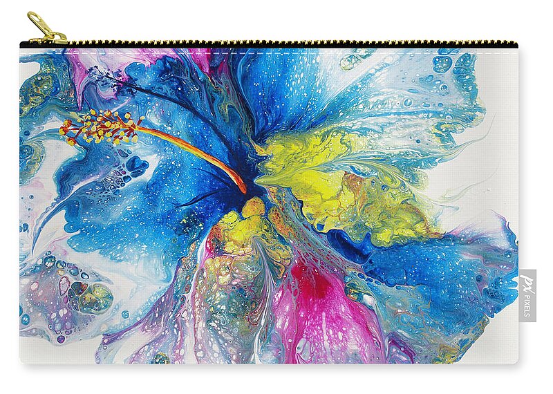 Flower Carry-all Pouch featuring the painting Pardise Blooms by Darice Machel McGuire