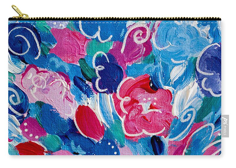 Peacock Zip Pouch featuring the painting Party Animal by Beth Ann Scott