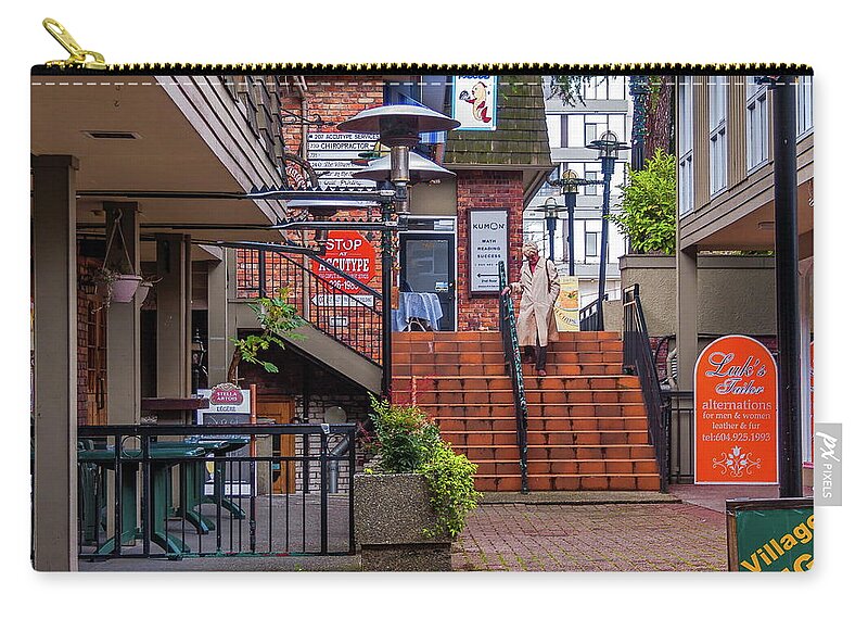 Alex Lyubar Zip Pouch featuring the photograph Pass-through yard in West Vancouver by Alex Lyubar