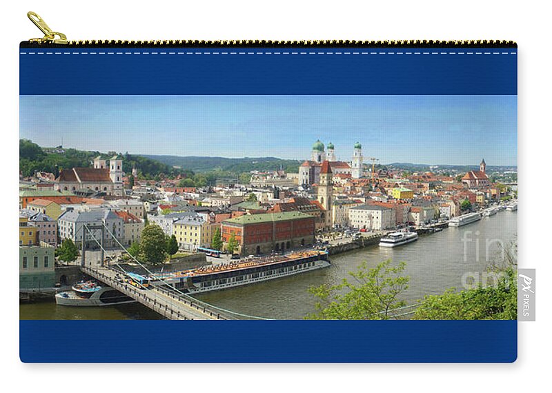 Prott Zip Pouch featuring the photograph Passau Bavaria 2 by Rudi Prott